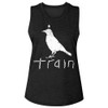 Image for Train White Crow Logo Ladies Slub Sleeveless Crew Neck Tee