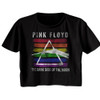 Pink Floyd Rainbow Dark Side of the Moon Ladies Short Sleeve Crop Top