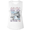 AC/DC White Those About to Rock Tour Ladies Muscle Tank Top