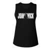 John Wick With Name Ladies Muscle Tank Top