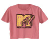 MTV Scribble Logo Ladies Short Sleeve Crop Top