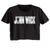 John Wick Silhouette Ladies Short Sleeve Crop Top