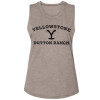 Yellowstone Dark Logo Ladies Muscle Tank Top