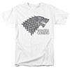 Game of Thrones T-Shirt - Stark Winter is Coming on White