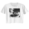 Sir Mix a Lot Black White Clouds Ladies Short Sleeve Crop Top