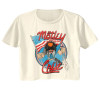 Motley Crue Allister With US Flag Ladies Short Sleeve Crop Top