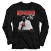Muhammad Ali Long Sleeve T Shirt - Red Glove Stare