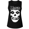 The Misfits Logo Outline Skull Ladies Muscle Tank Top