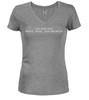 Heather grey image for One Does Not Simply Walk Fantasy Juniors V-Neck T-Shirt