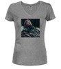 Heather grey image for Fallen Hero Fantasy Juniors V-Neck T-Shirt