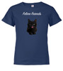 Navy image for Black Cat Youth/Toddler T-Shirt