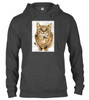 Charcoal image for Cat Look Up Hoodie