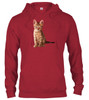 Cardinal red image for Cat Pose Hoodie