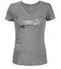 Heather grey image for Cat Spluff Juniors V-Neck T-Shirt