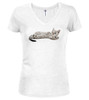 White image for Cat Spluff Juniors V-Neck T-Shirt