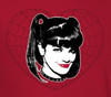 Image Closeup for NCIS Abby Heart Girls Shirt