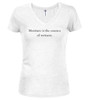 White image for Moisture is the essence of wetness Juniors V-Neck T-Shirt