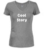 Heather grey image for Cool Story Juniors V-Neck T-Shirt