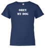 Navy image for Obey My Dog Youth/Toddler T-Shirt Navy image for Obey My Dog Youth/Toddler T-Shirt
