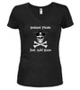 Black image for Instant Pirate Just Add Rum Juniors V-Neck T-Shirt