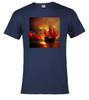 Navy image for Burning pirate T-Shirt