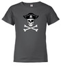 Charcoal image for Pirate Jolly Roger Youth/Toddler T-Shirt