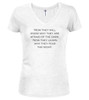 White image for Now they will know why they are afraid of the dark Juniors V-Neck T-Shirt