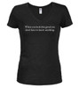 Black image for When you look this good you don't have to know anything Juniors V-Neck T-Shirt