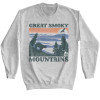 National Parks Conservation Association Long Sleeve Sweatshirts - Great Smoky Bear and Mountains on Grey