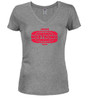 Heather grey Ship Logo 2 Juniors V-Neck T-Shirt