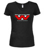 Black image for Corporate Logo Alt Juniors V-Neck T-Shirt