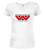 White image for Corporate Logo Alt Juniors V-Neck T-Shirt