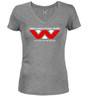 Heather grey image for Corporate Logo Alt Juniors V-Neck T-Shirt