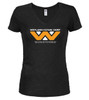 Black image for Corporate Logo Juniors V-Neck T-Shirt