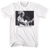 John Denver T-Shirt - Playing Guitar Black White