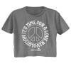 Woodstock Love Revolution Peace Sign Ladies Short Sleeve Crop Top