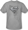 Image Closeup for Superman T-Shirt - Riveted Metal Shield Logo