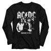 AC/DC Long Sleeve T Shirt - Black White Highway Photo
