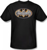 Image Closeup for Batman T-Shirt - Steel Fire Shield Logo