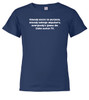 Navy Nobody exists on purpose Youth/Toddler T-Shirt