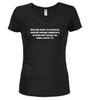 Black Nobody exists on purpose Juniors V-Neck T-Shirt