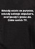 Closeup image for Nobody exists on purpose Hoodie