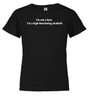 Black image for I'm not a hero.  I'm a high-functioning alcoholic Youth/Toddler T-Shirt