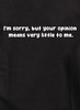 Closeup image for I'm sorry, but your opinion  means very little to me Hoodie