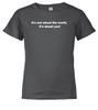 Charcoal image for It's not about the world,  it's about you! Youth/Toddler T-Shirt