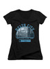 Image for Delta City Your Future is Here Today Juniors V-Neck T-Shirt on Black