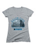 Image for Delta City Your Future is Here Today Juniors V-Neck T-Shirt on Heather grey