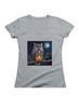Image for Griffin Owl Juniors V-Neck T-Shirt on Heather grey