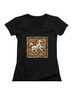 Image for The Prancing Pony Juniors V-Neck T-Shirt on Black
