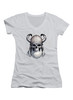 Image for Viking Skull Juniors V-Neck T-Shirt on White
